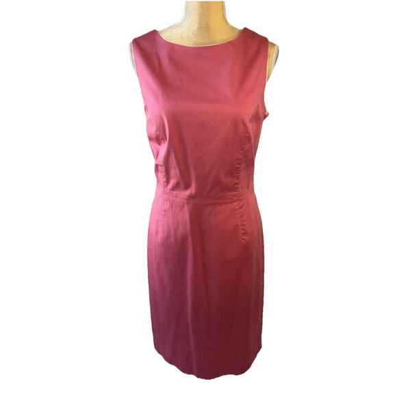 Brooks Brothers 346 Pink Sleeveless Sheath Dress Size 12 - Picture 1 of 9